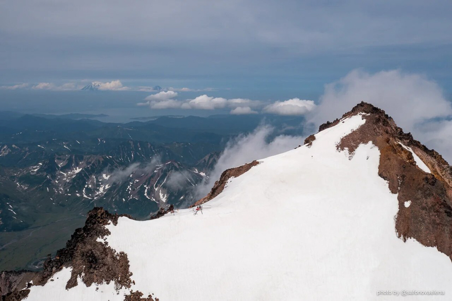 Wedding at the top of the volcano. Kamchatka