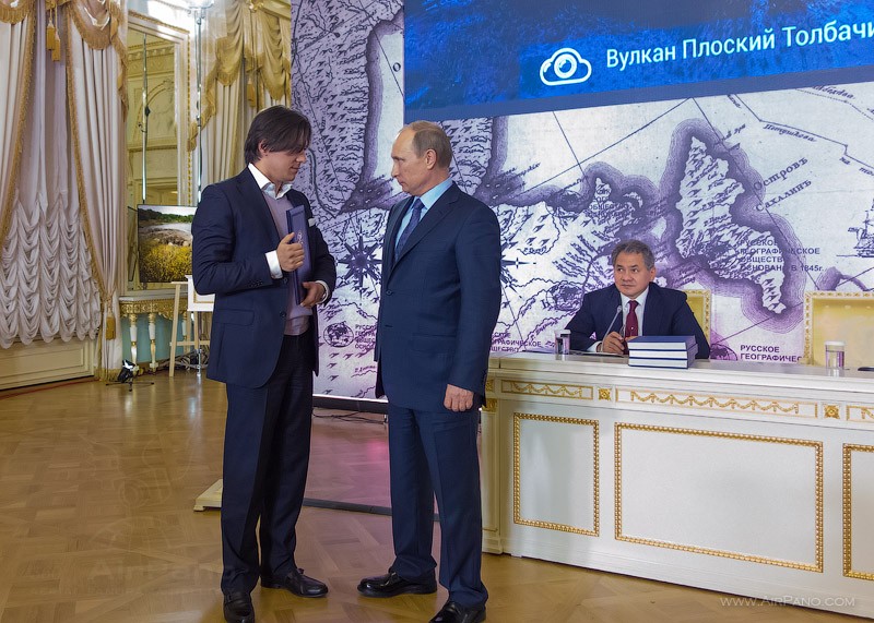  President V. V. Putin handed Sergei Semenov, the representative of AirPano team, the Grant Certificate