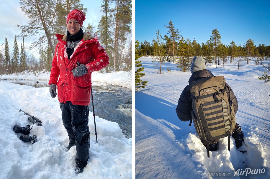 Filming northern lights on the Kola Peninsula