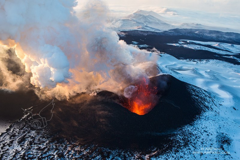 Eruption of Volcano Plosky Tolbachik Kamchatka, Russia, 2012