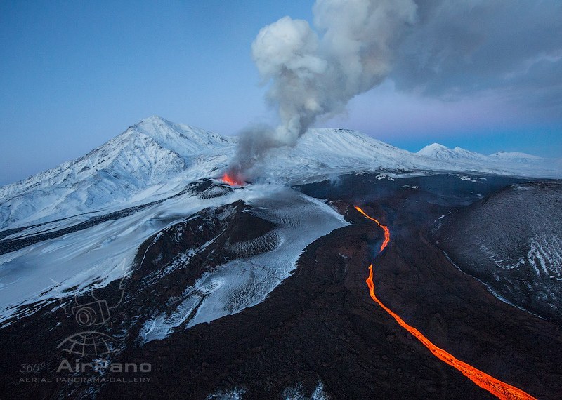 Eruption of Volcano Plosky Tolbachik Kamchatka, Russia, 2012