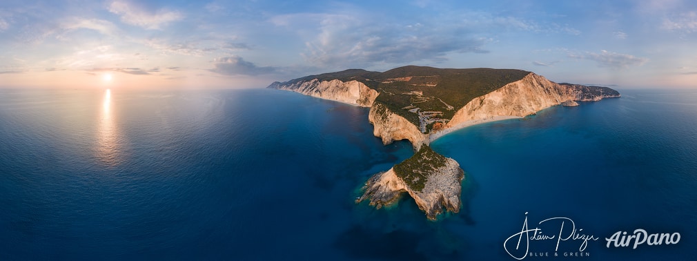 Porto Katsiki beach at sunset