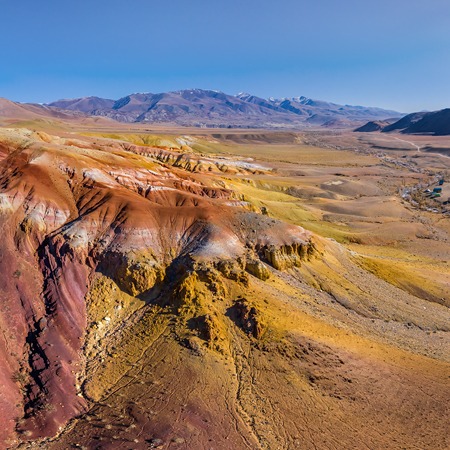 Colorful Mountains of Kyzyl-Chin (Mars). Altai, Russia