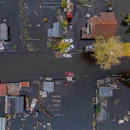 Flooding in Amur River, Russia, 2013