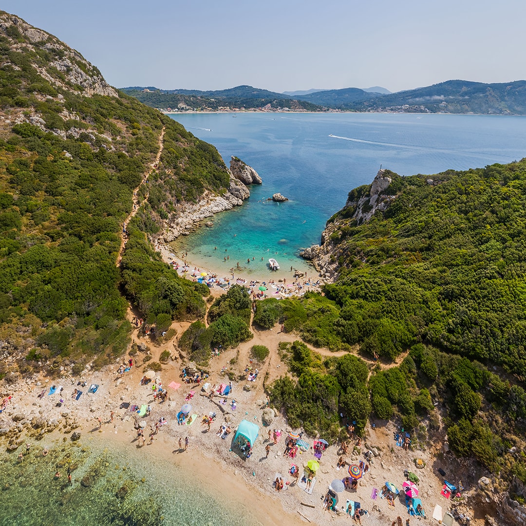 Cape Drastis and Porto Timoni Beach, Corfu, Greece