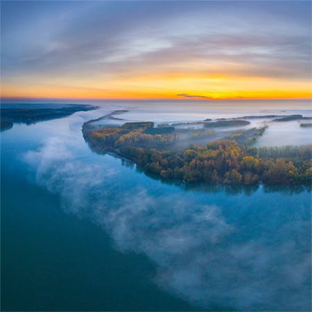 Danube river, Paks, Hungary