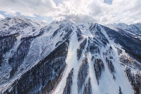 Rosa Khutor Ski Resort. Southern slope. Sochi, Russia