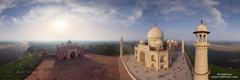 Taj Mahal, aerial photo