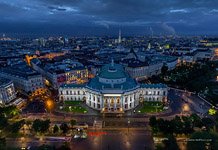 Burgtheater at night