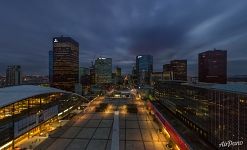 Between the skyscrapers of La Defense