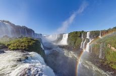 Rainbow above Iguazu Falls