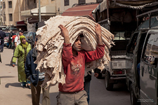 A stage of leather production