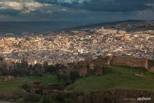 The fortress wall and the medina of Fez