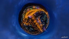 Yuzhno-Sakhalinsk at night. Planet