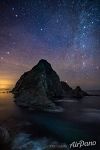 Starry sky over Cape Aniva Starry sky over Cape Aniva