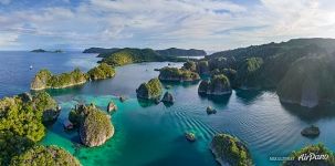 Aerial view of Pianemo Island, Raja Ampat