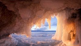 Inside ice cave, Baikal Lake, Russia