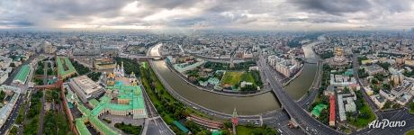 Aerial Moscow Kremlin in summer