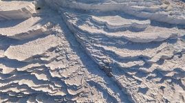 White terraces. Top view