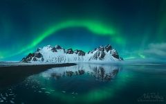 Aurora above the Stokksnes