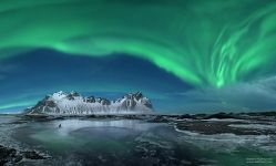 Aurora above the Stokksnes