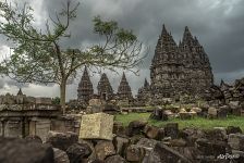 Near ruins of shrines Candi Perwara