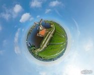 Zaanse Schans. De Kat windmill. Planet