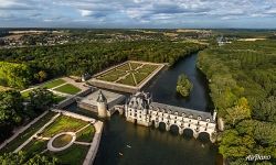 Above the Château de Chenonceaux