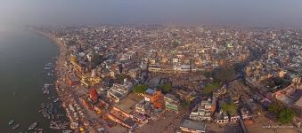 Varanasi from the altitude of 160 meters