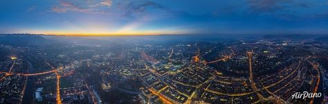 Panorama of Bern at night