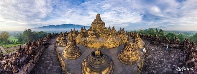 Panorama of the upper part of Stupa