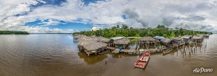 Street of stilt houses