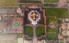 Above the Swaminarayan Akshardham, Delhi, India