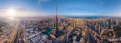 Panorama of Burj Khalifa. Dubai, UAE Panorama of Burj Khalifa. Dubai, UAE