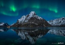 Polar lights above Senja Island