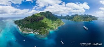 Opunohu Bay,Vaipahu Point, Paul Gauguin cruiseship, Moorea