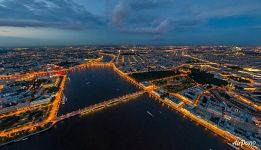 Neva River at night