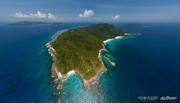 Pointe Camille, La Digue from an altitude of 410 meters