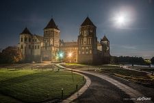 Mir Castle at night Mir Castle at night