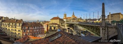 Panorama of Pont Bessières (Bessières Bridge), Lausanne