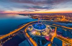 Saint-Petersburg Stadium at night Saint-Petersburg Stadium at night