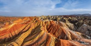 Panorama of the Zhangye Danxia Geopark