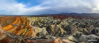 Panorama of the Zhangye Danxia Geopark