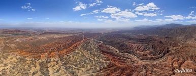 Panorama of the Zhangye Danxia Geopark