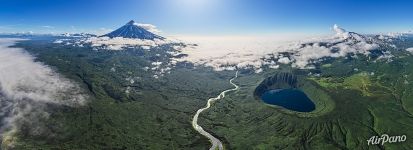 Kronotskaya River, Kronotsky volcano. Kamchatka, Russia