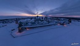 Solovetsky Monastery in winter night Solovetsky Monastery in winter night