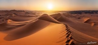 Panorama of Sahara Desert