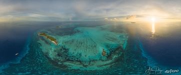 Cosmoledo Atoll at sunset