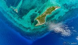 Above West North Island, Cosmoledo Atoll