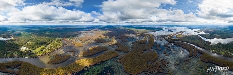 Above the lake in Texas from an altitude of 500 meters Above the lake in Texas from an altitude of 500 meters